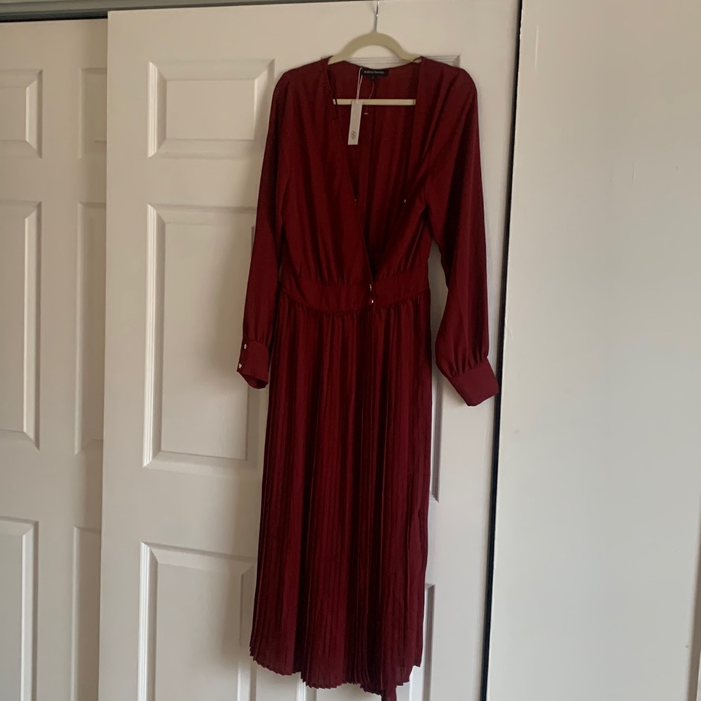 Cranberry wrap dress